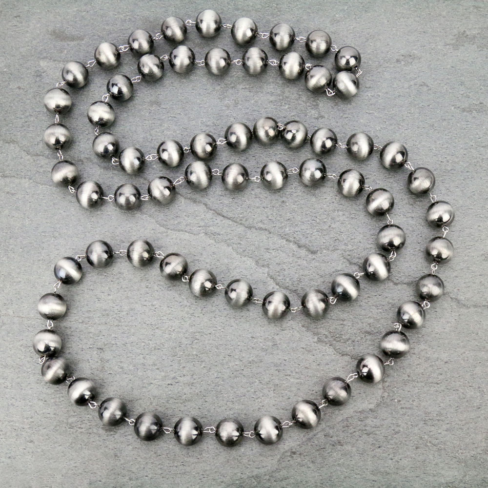 56" Navajo Style Pearl Long Necklace
