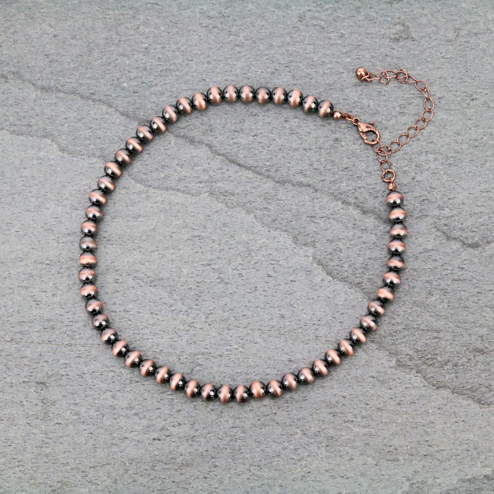 6mm Navajo Style Pearl Choker Necklace