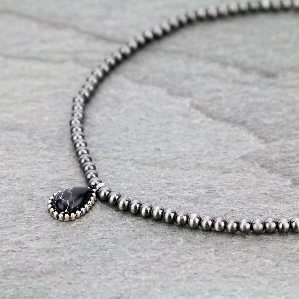 4mm Navajo Style Stone Choker Necklace - Image 3