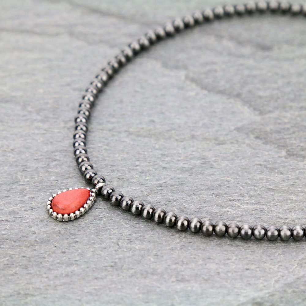 4mm Navajo Style Stone Choker Necklace - Image 3