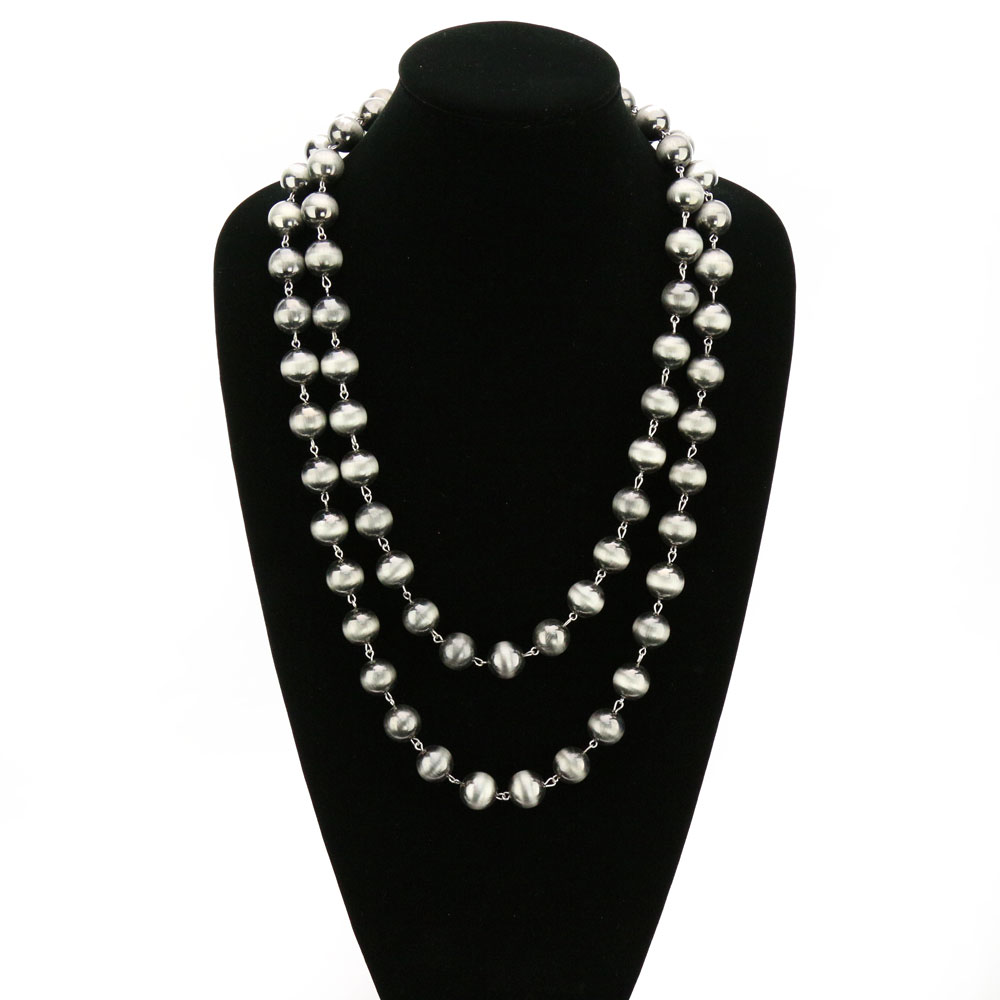 56" Navajo Style Pearl Long Necklace - Image 2
