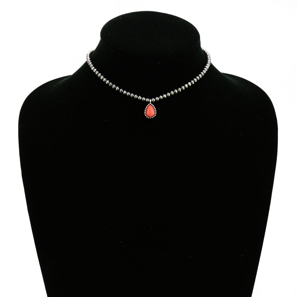 4mm Navajo Style Stone Choker Necklace - Image 2