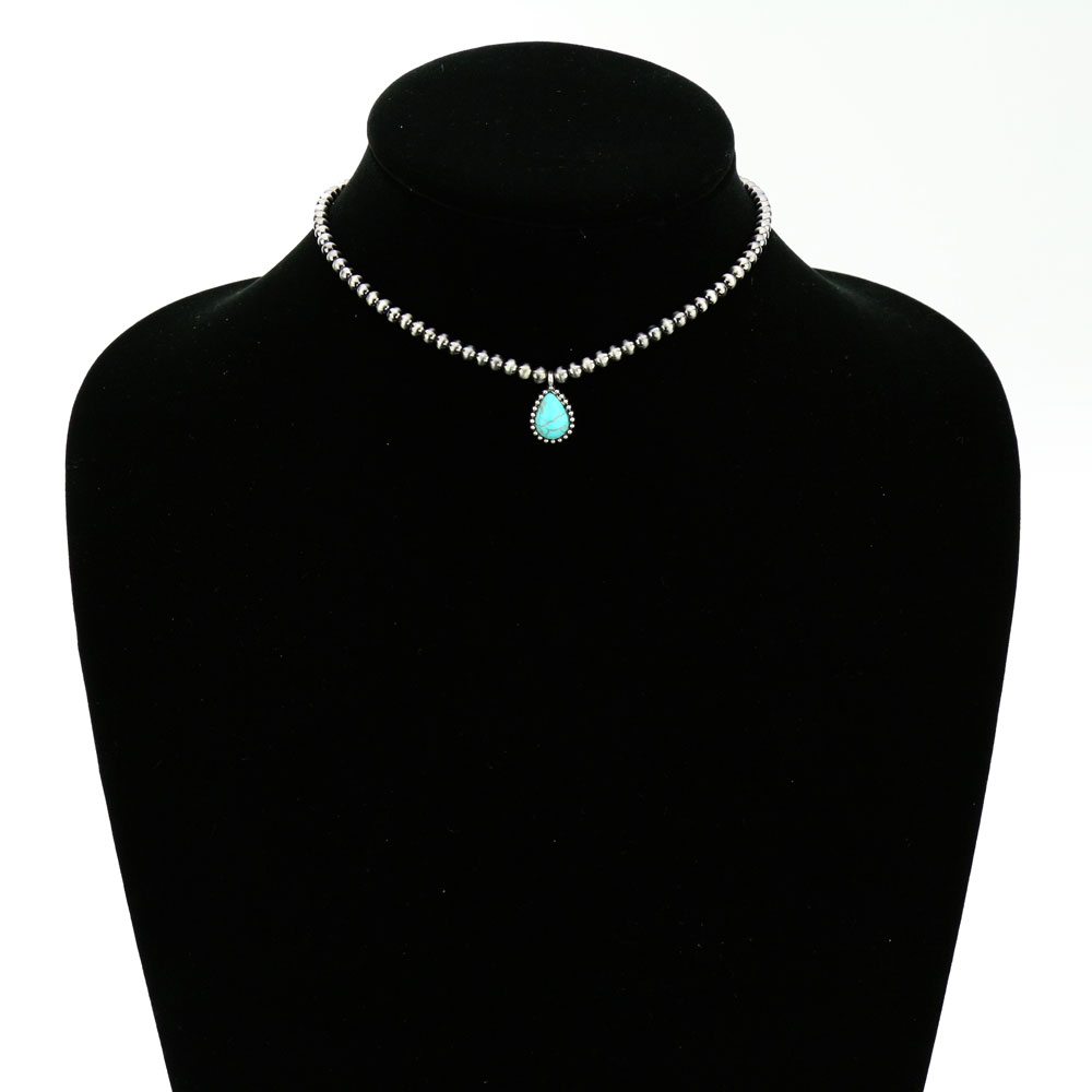 4mm Navajo Style Stone Choker Necklace - Image 2