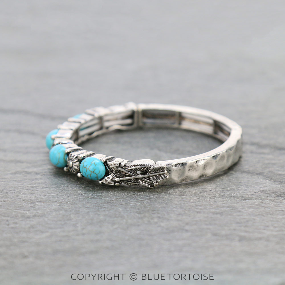 Western Arrow Stone Stretch Bracelet - Image 2