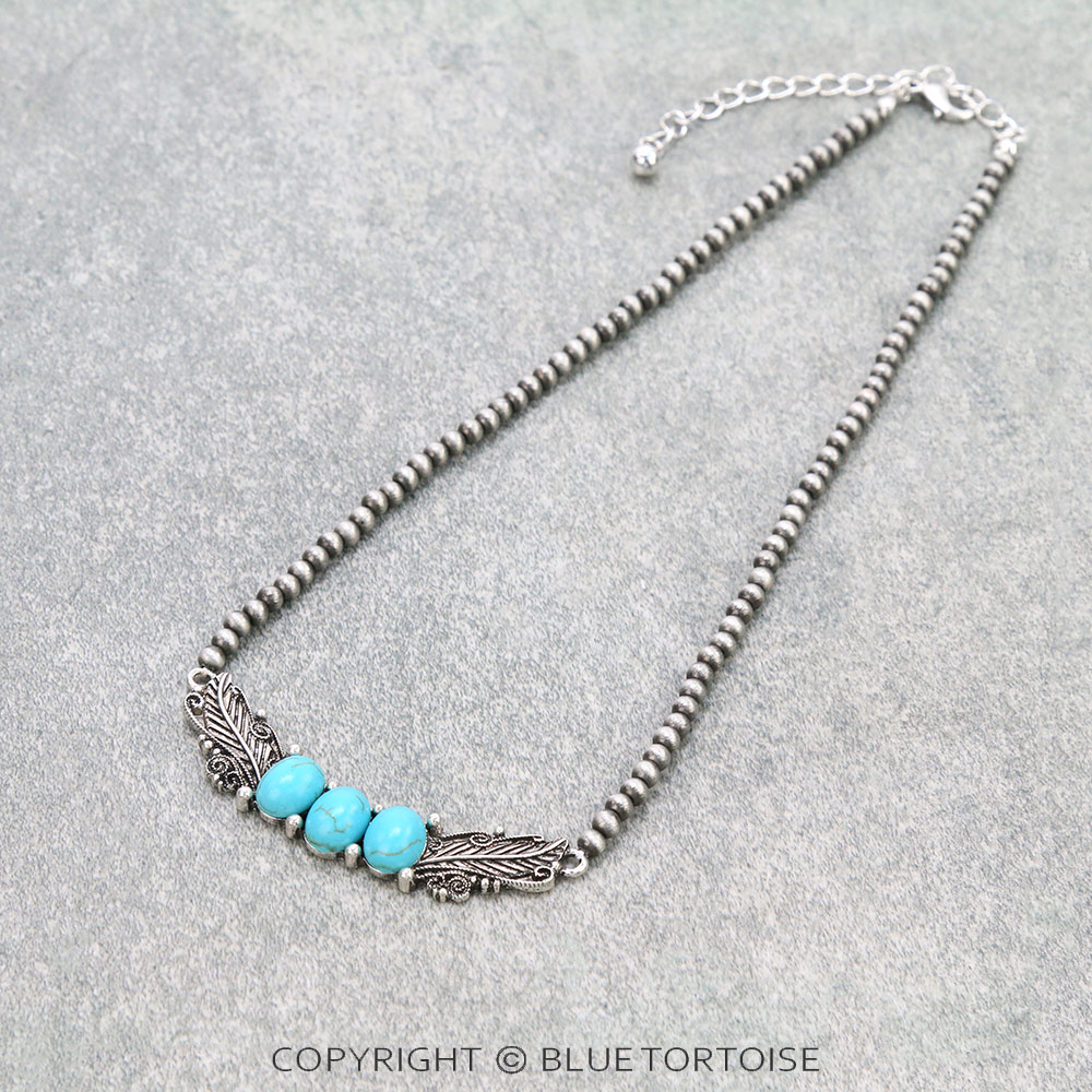 Western Feather Bar Necklace