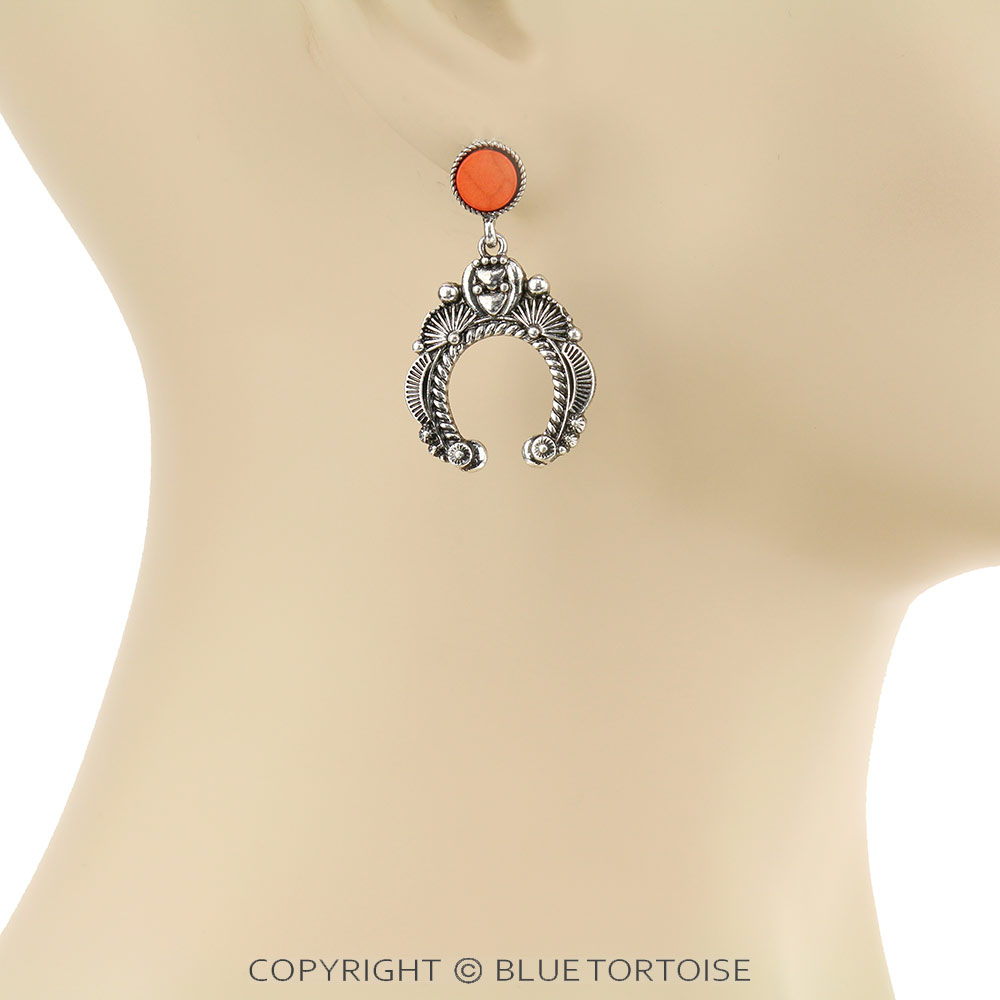 Western Squash Handmade Stone Stud Earrings - Image 2