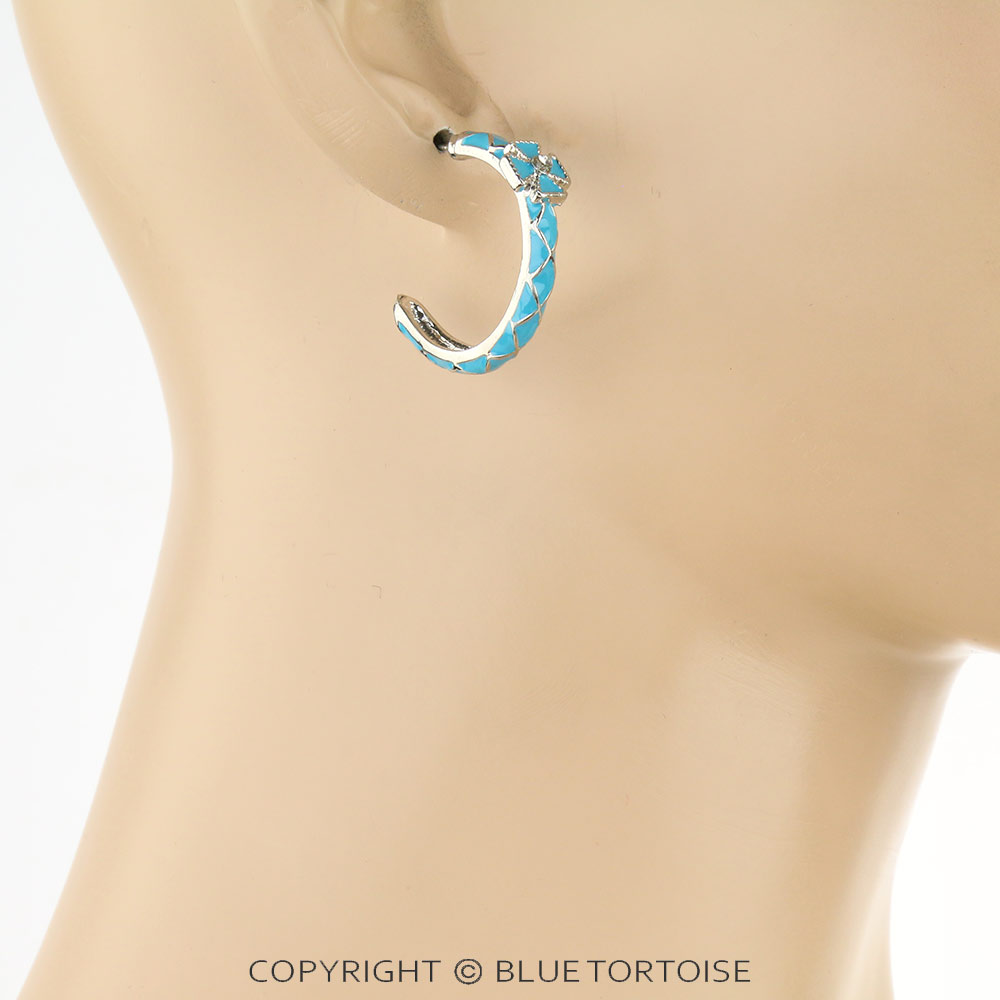 Cross Hoop Earrings - Image 2