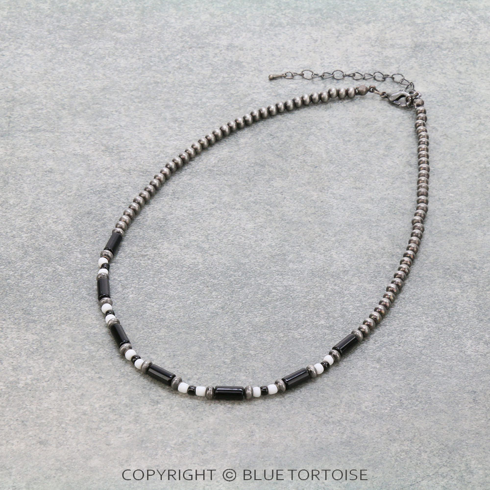 Western Cylinder & Seed Bead Necklace