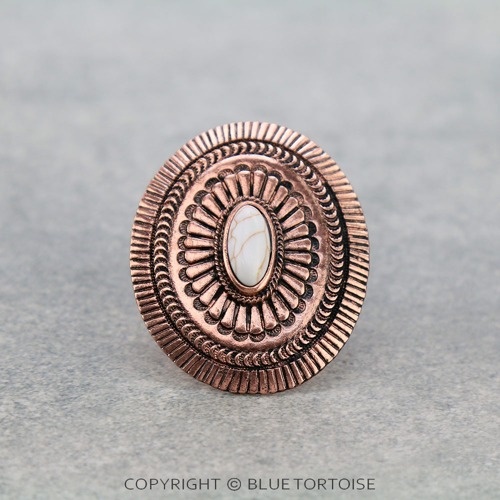 Western Concho Cuff Ring