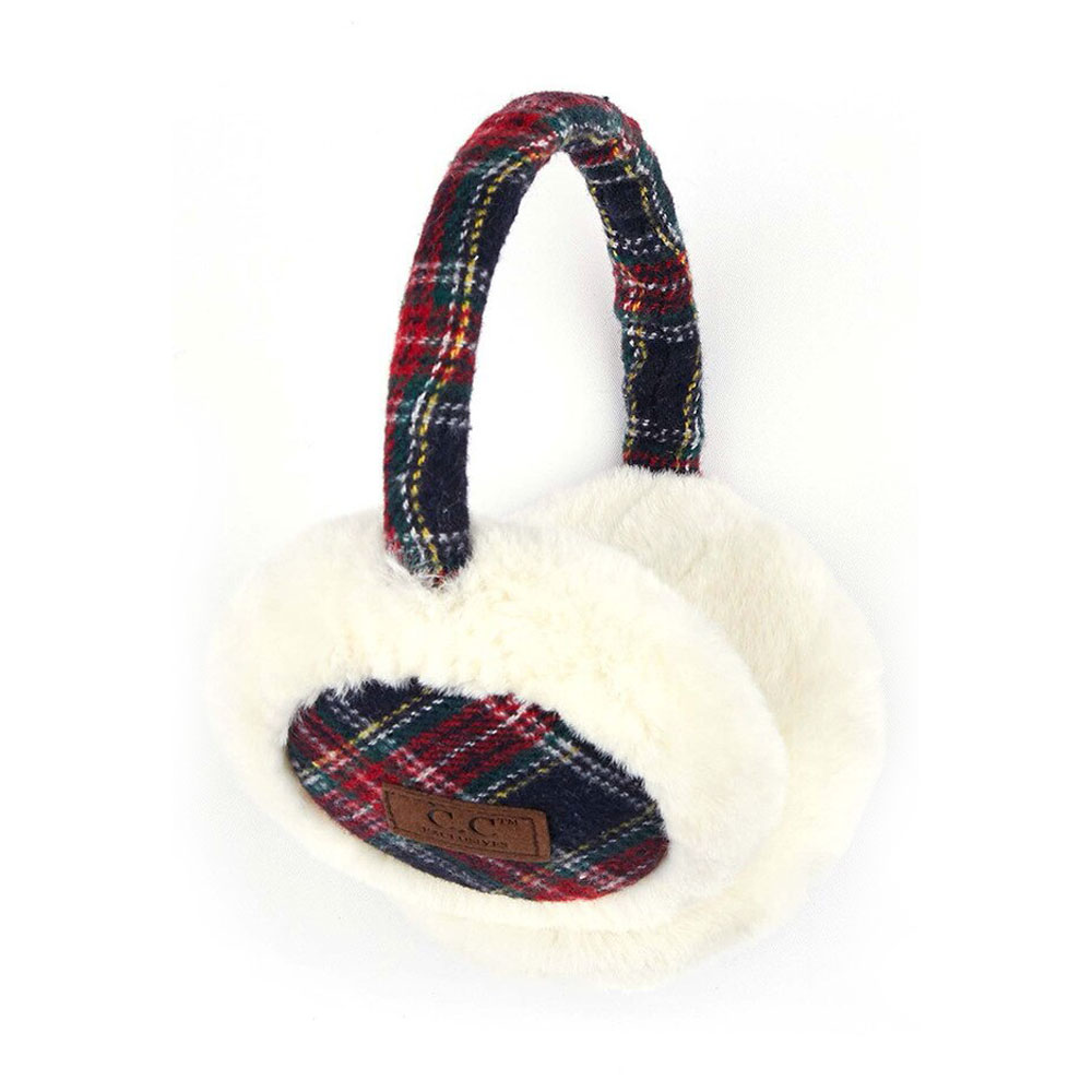 C.C Plaid Pattern Earmuffs