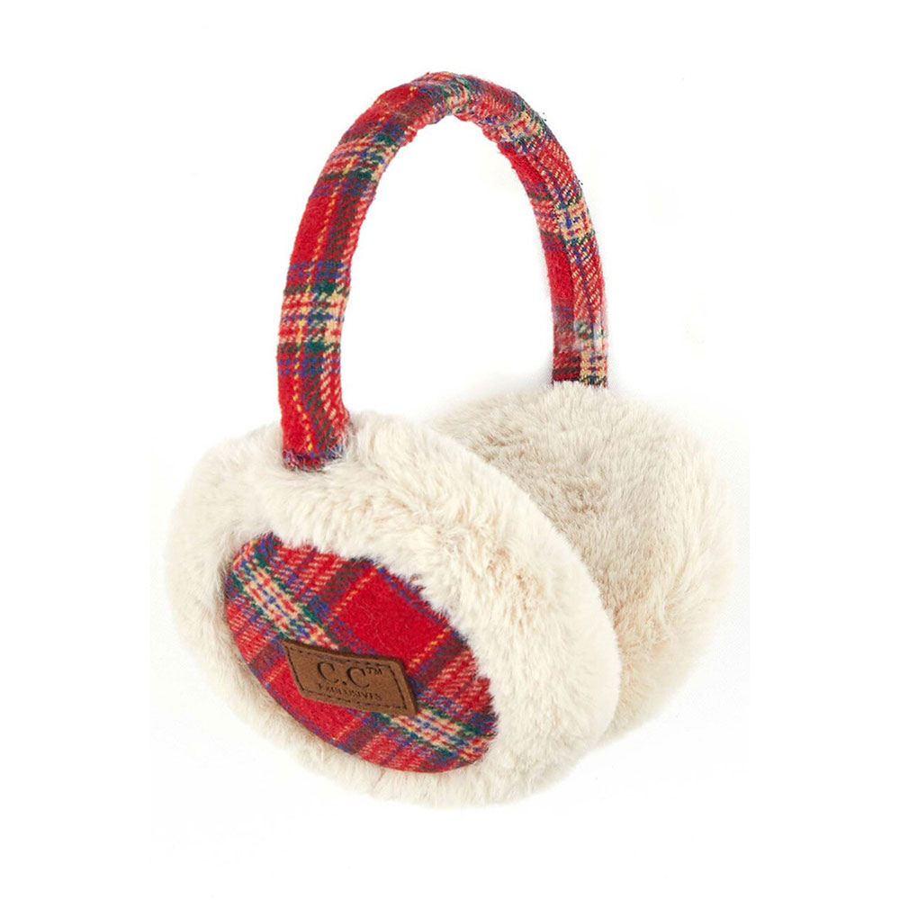 C.C Plaid Pattern Earmuffs