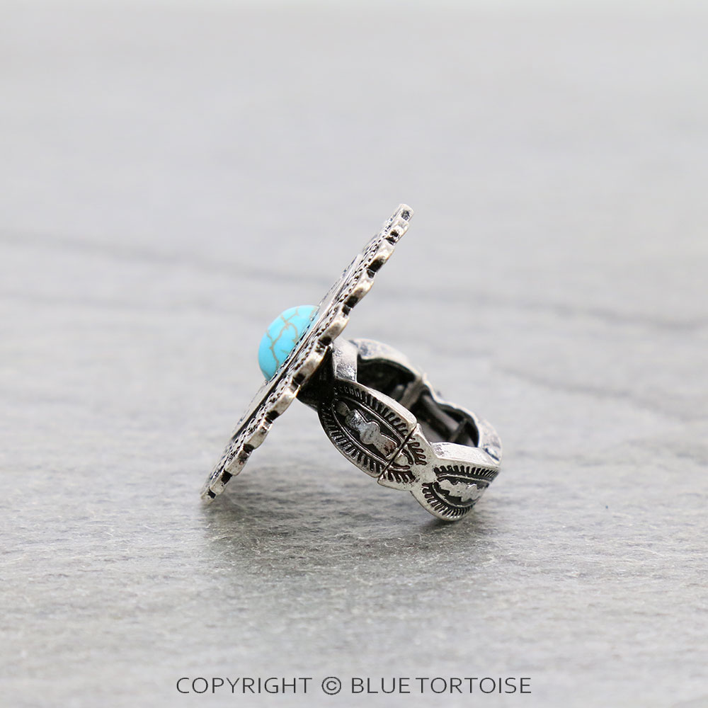 Western Texture Stretch Ring - Image 2
