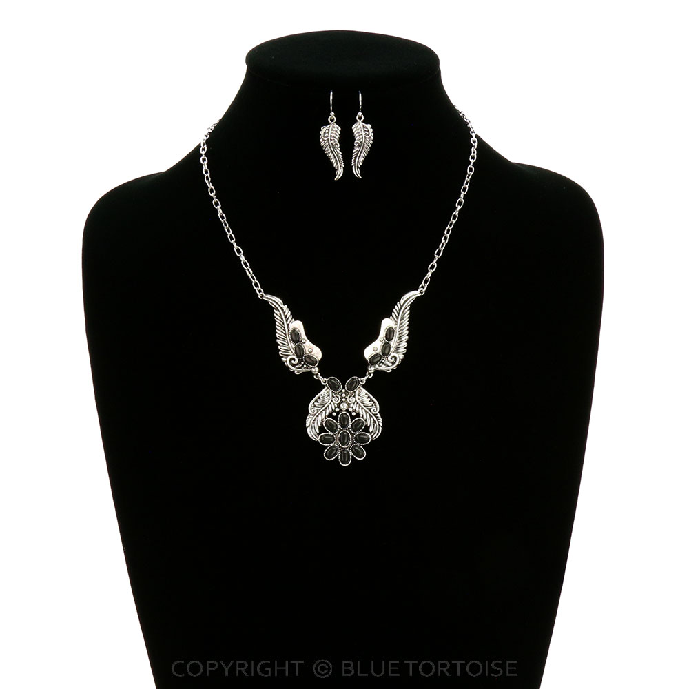 Western Hand Craft Stone Necklace Set - Image 2