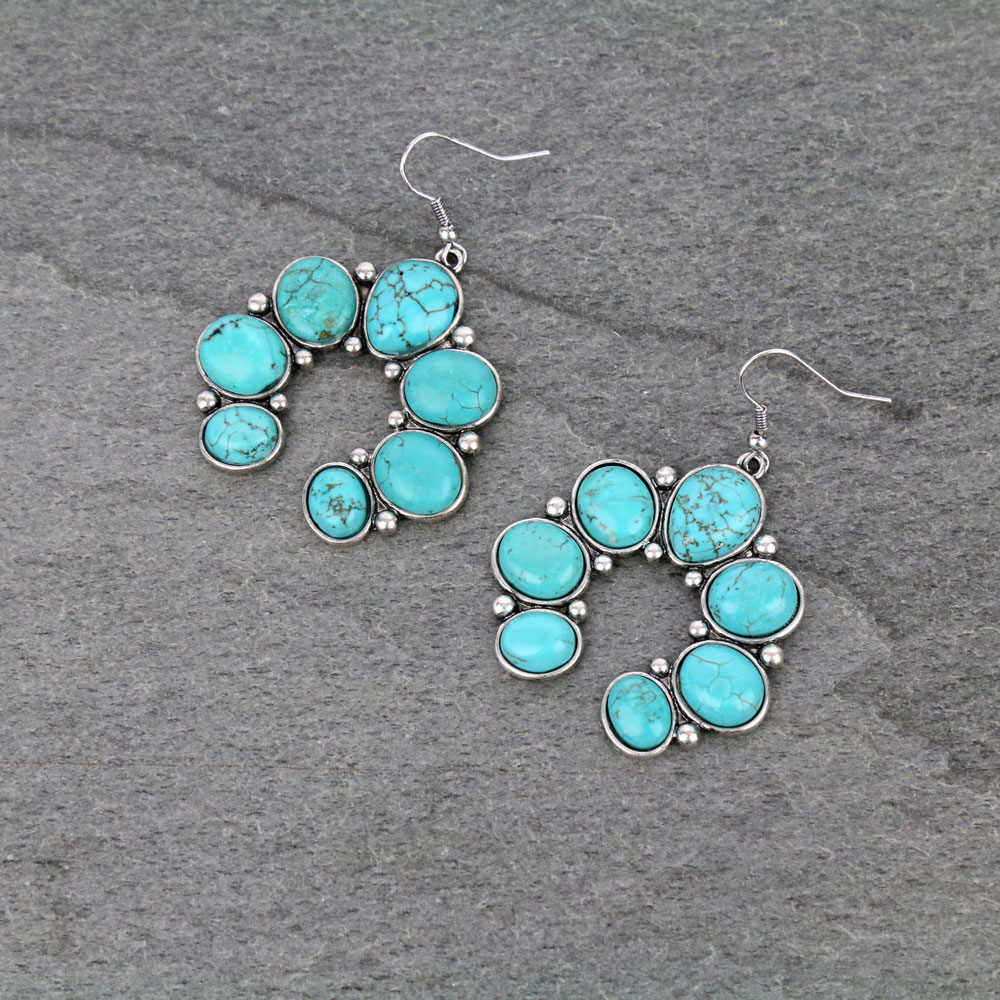 Squash Blossom Dangle Earrings