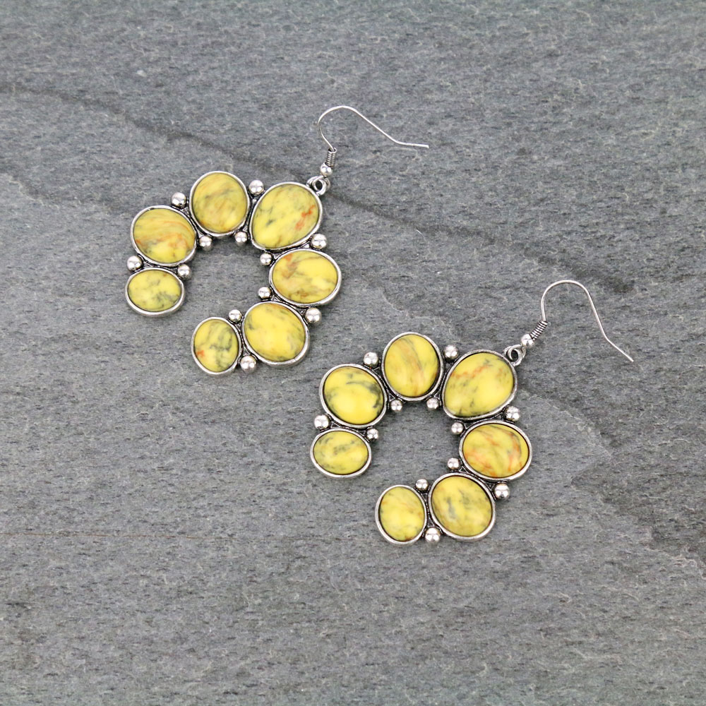 Squash Blossom Dangle Earrings