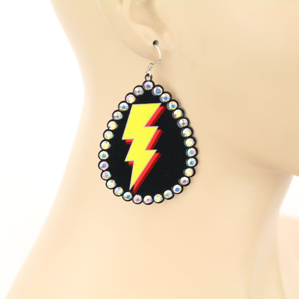 Teardrop Thunder Dangle Earrings - Image 2