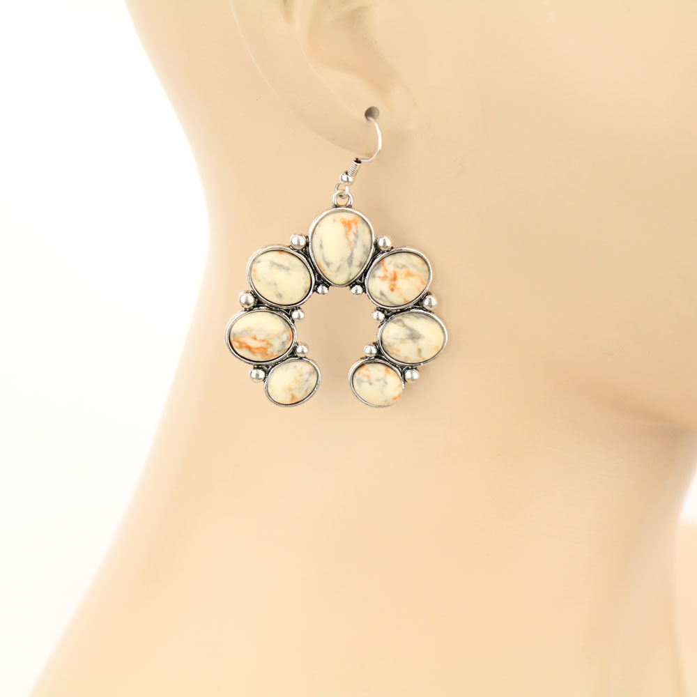 Squash Blossom Dangle Earrings - Image 2