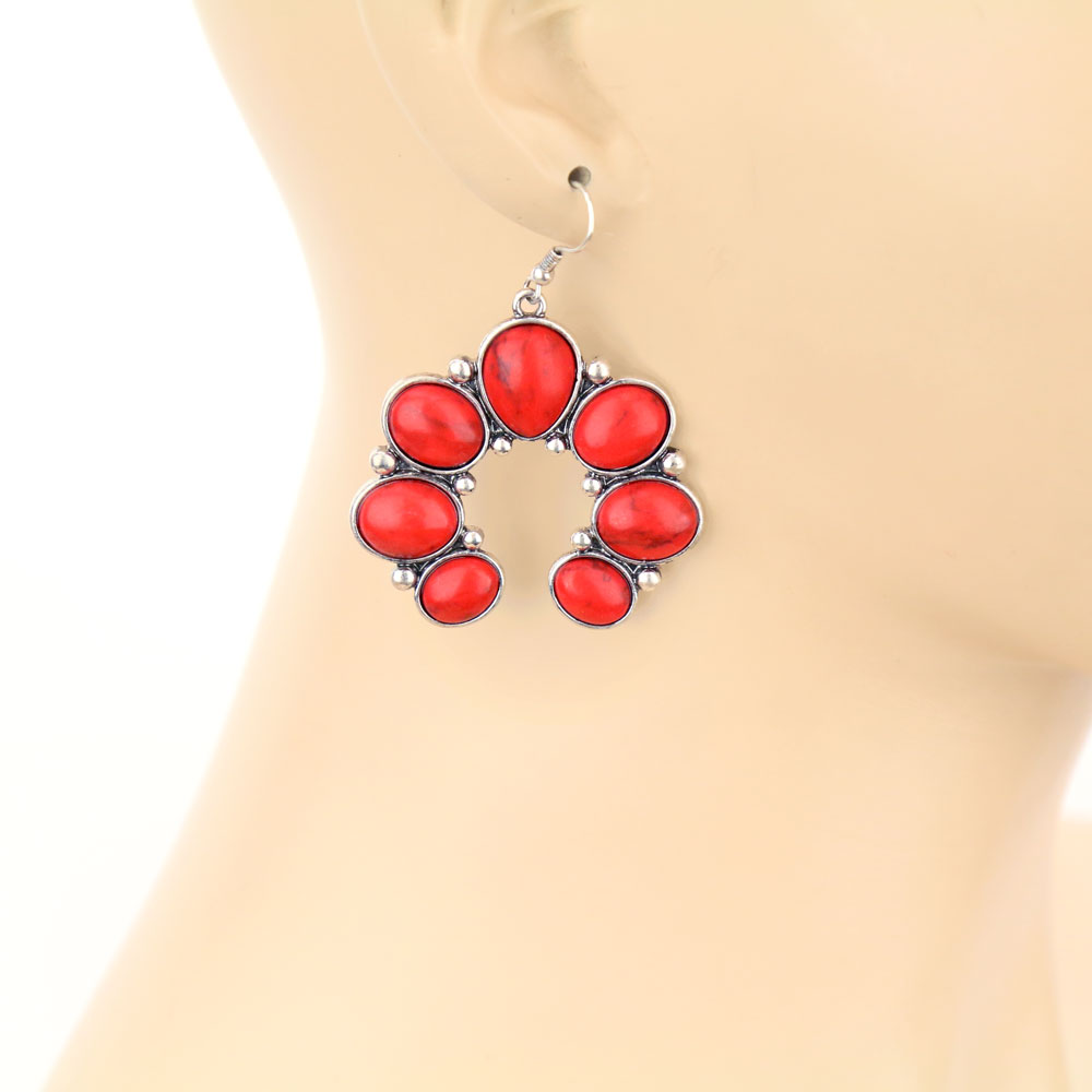 Squash Blossom Dangle Earrings - Image 2