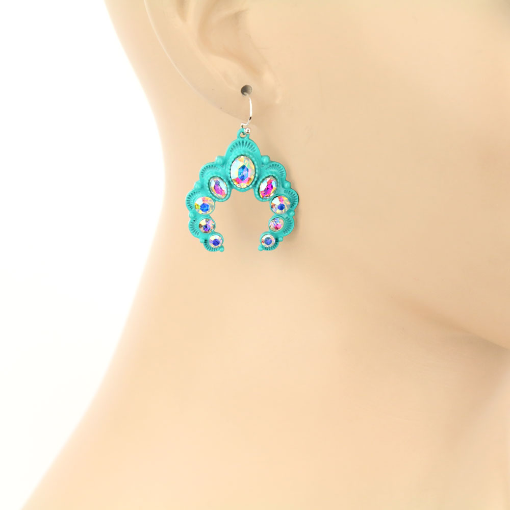 Squash Blossom Dangle Earrings - Image 2