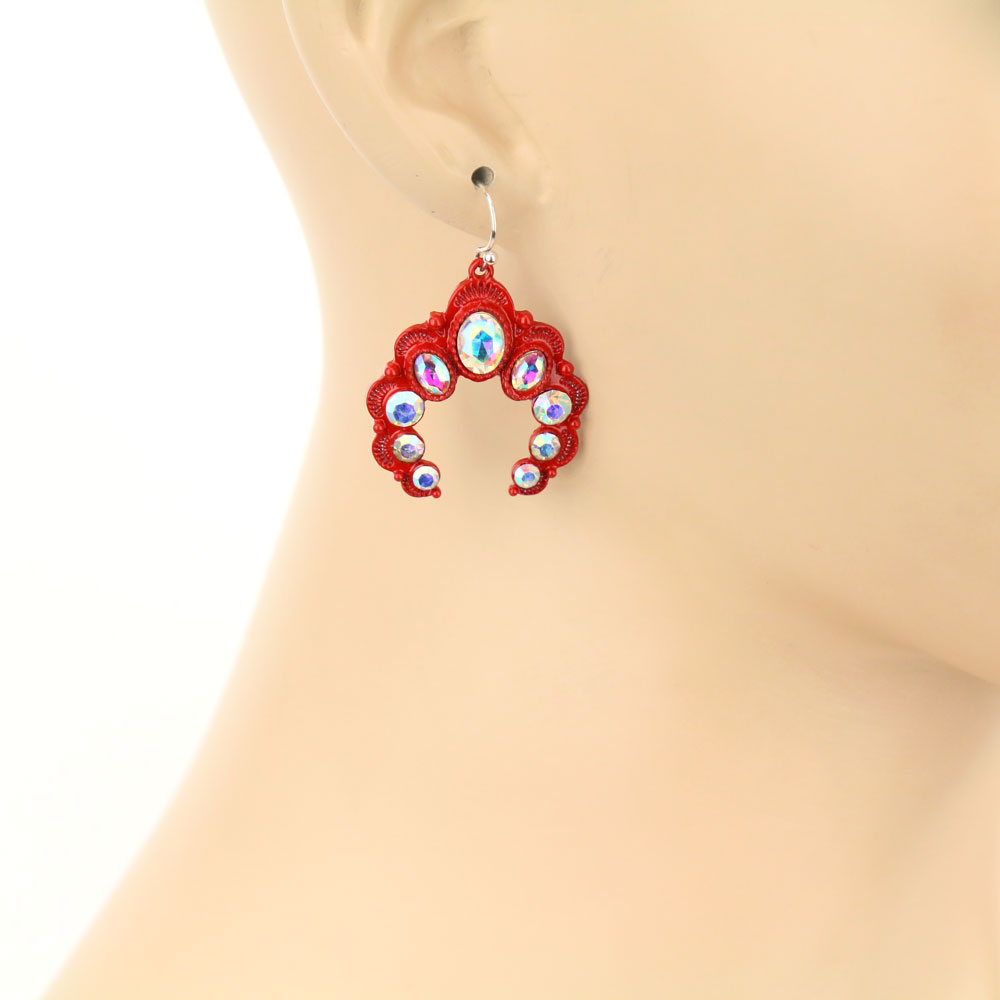 Squash Blossom Dangle Earrings - Image 2