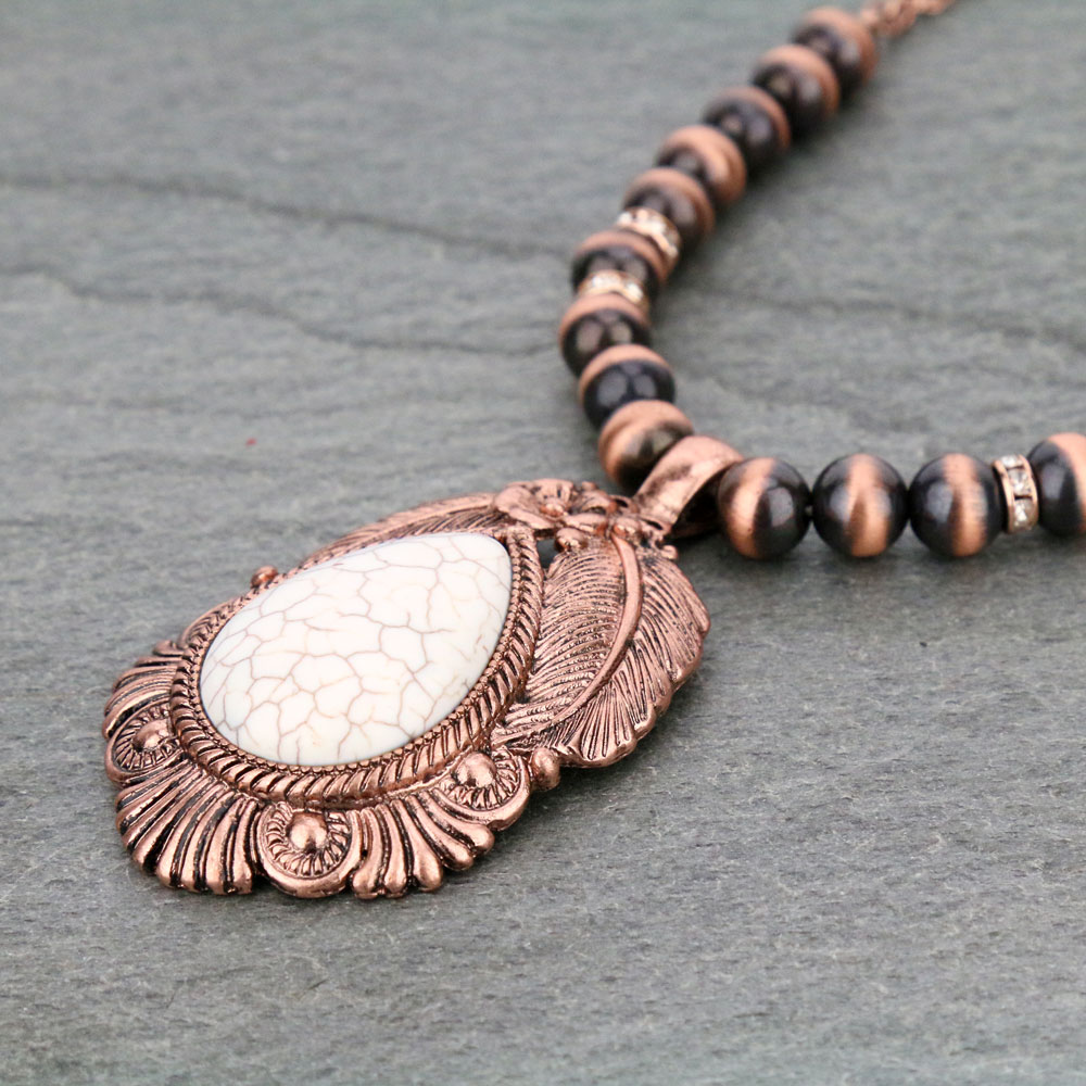 Western Style Oval Necklace Set - Image 3