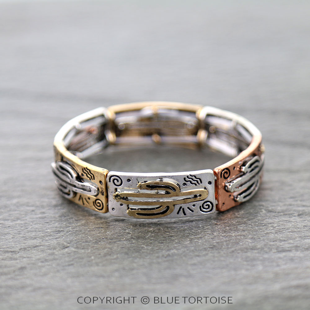 Western Cactus Stretch Bracelet