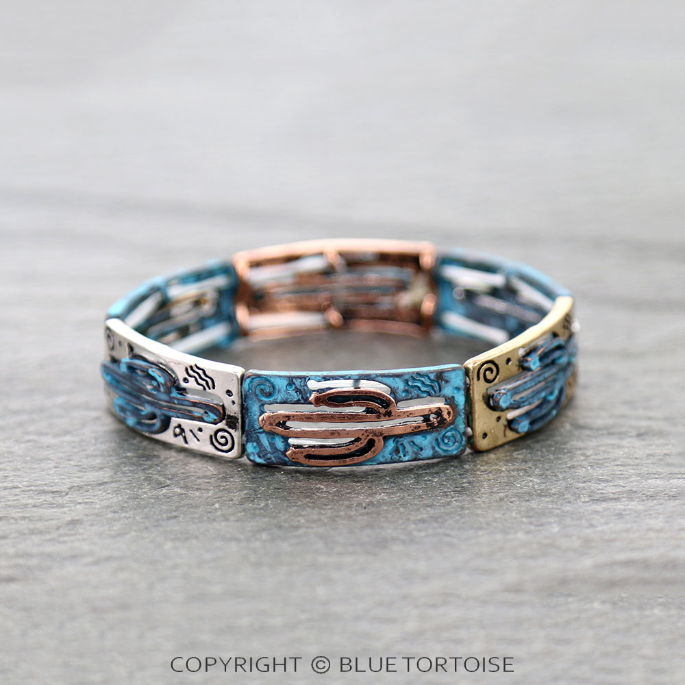 Western Cactus Stretch Bracelet