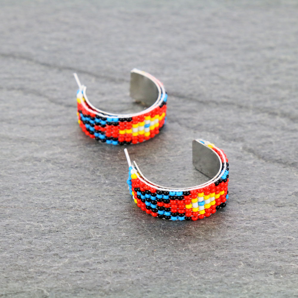 Seedbead Hoop Earrings