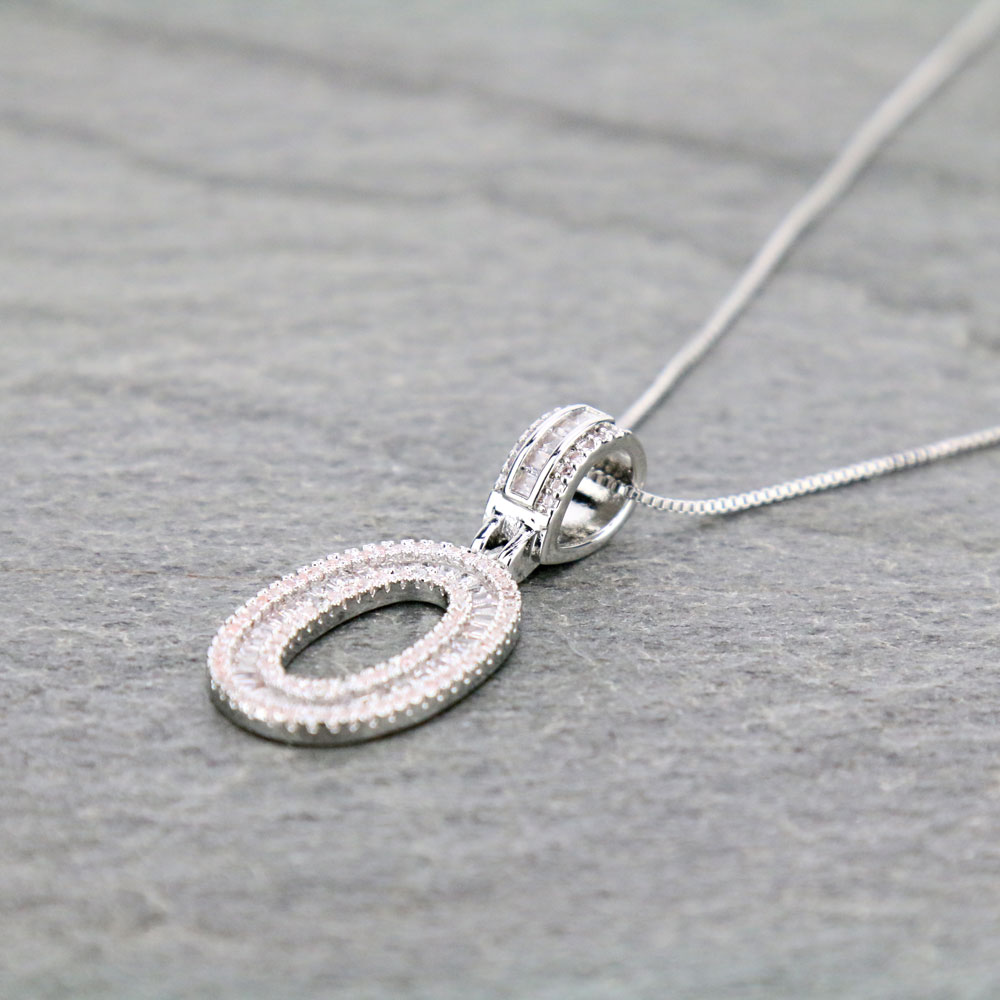Letter O Cubic Zirconia Necklace - Image 2