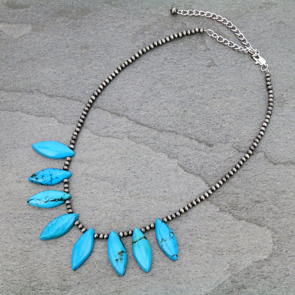16" Long, Natural Stone Necklace