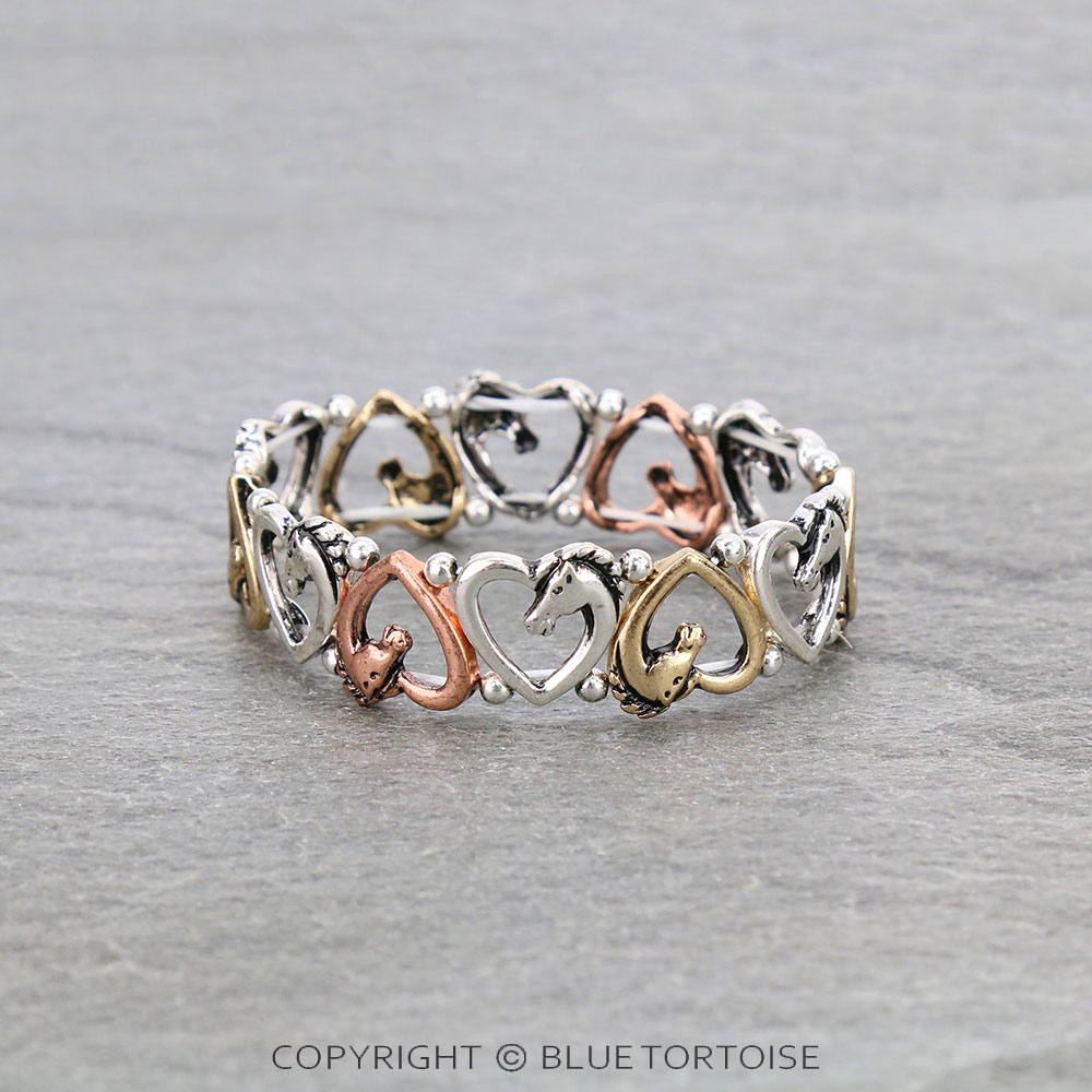 Heart Shape Horse Stretch Bracelet
