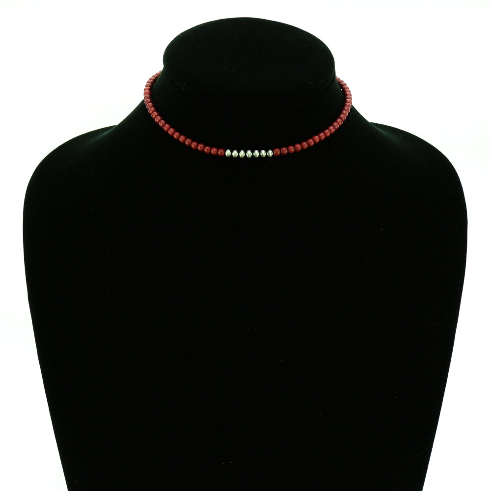 4mm Navajo Style Pearl Stone Choker - Image 2