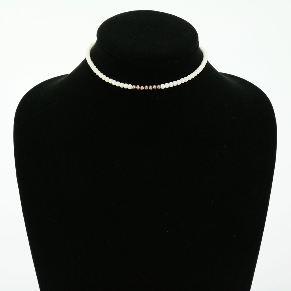 4mm Navajo Style Pearl Stone Choker - Image 2