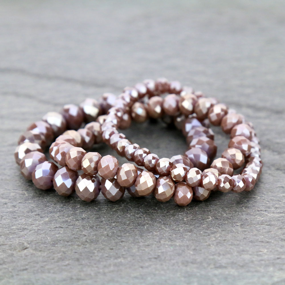 Large Crystal Bead Stackable Stretch Bracelet - Image 2