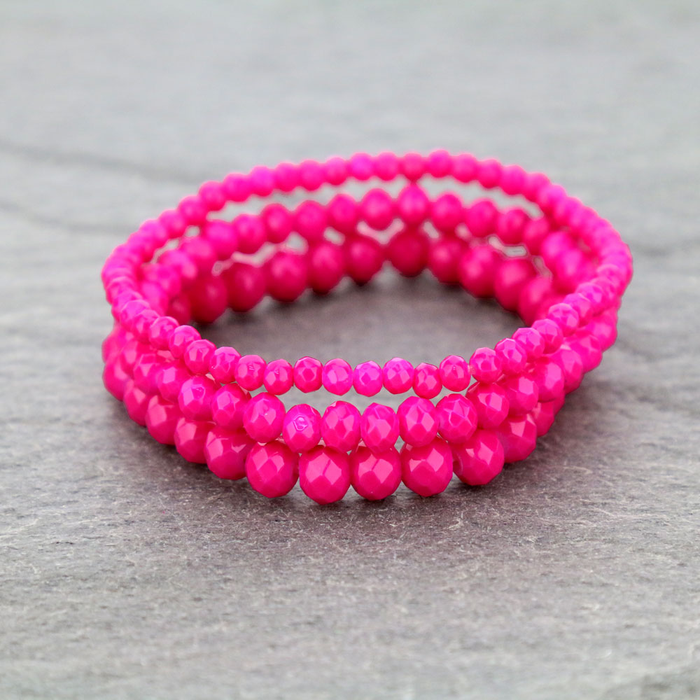 Small Crystal Bead Stackable Stretch Bracelet