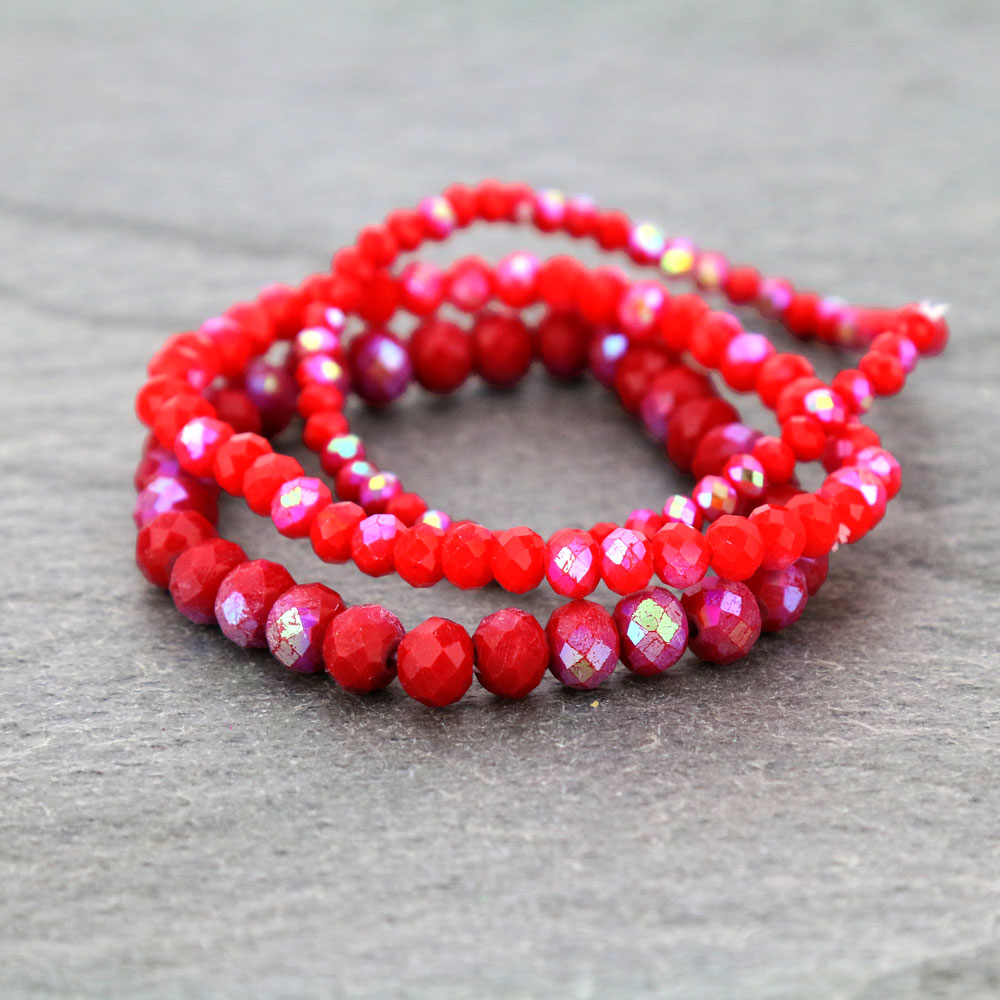 Small Crystal Bead Stackable Stretch Bracelet - Image 2