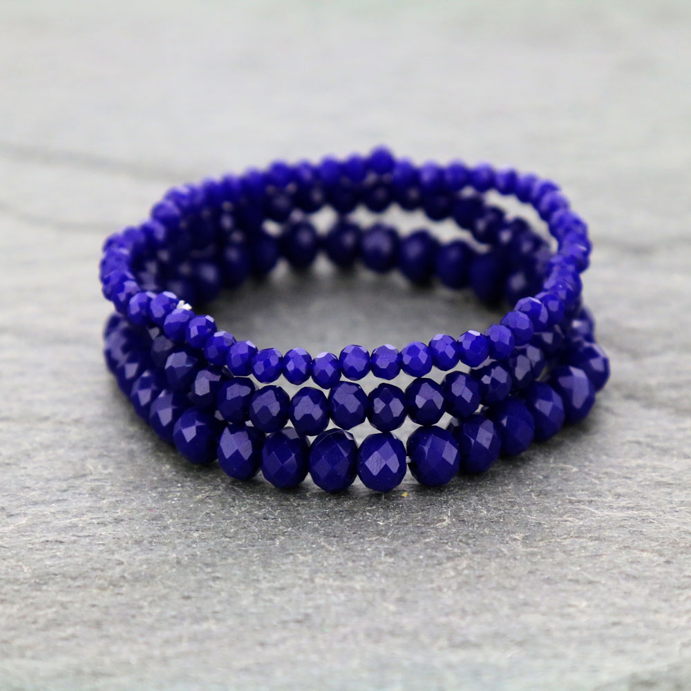 Small Crystal Bead Stackable Stretch Bracelet