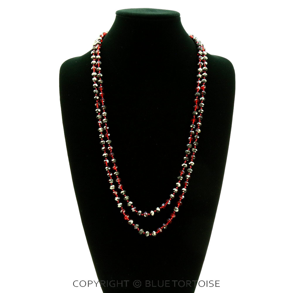 60" Endless Crystal Bead Necklace - Image 2