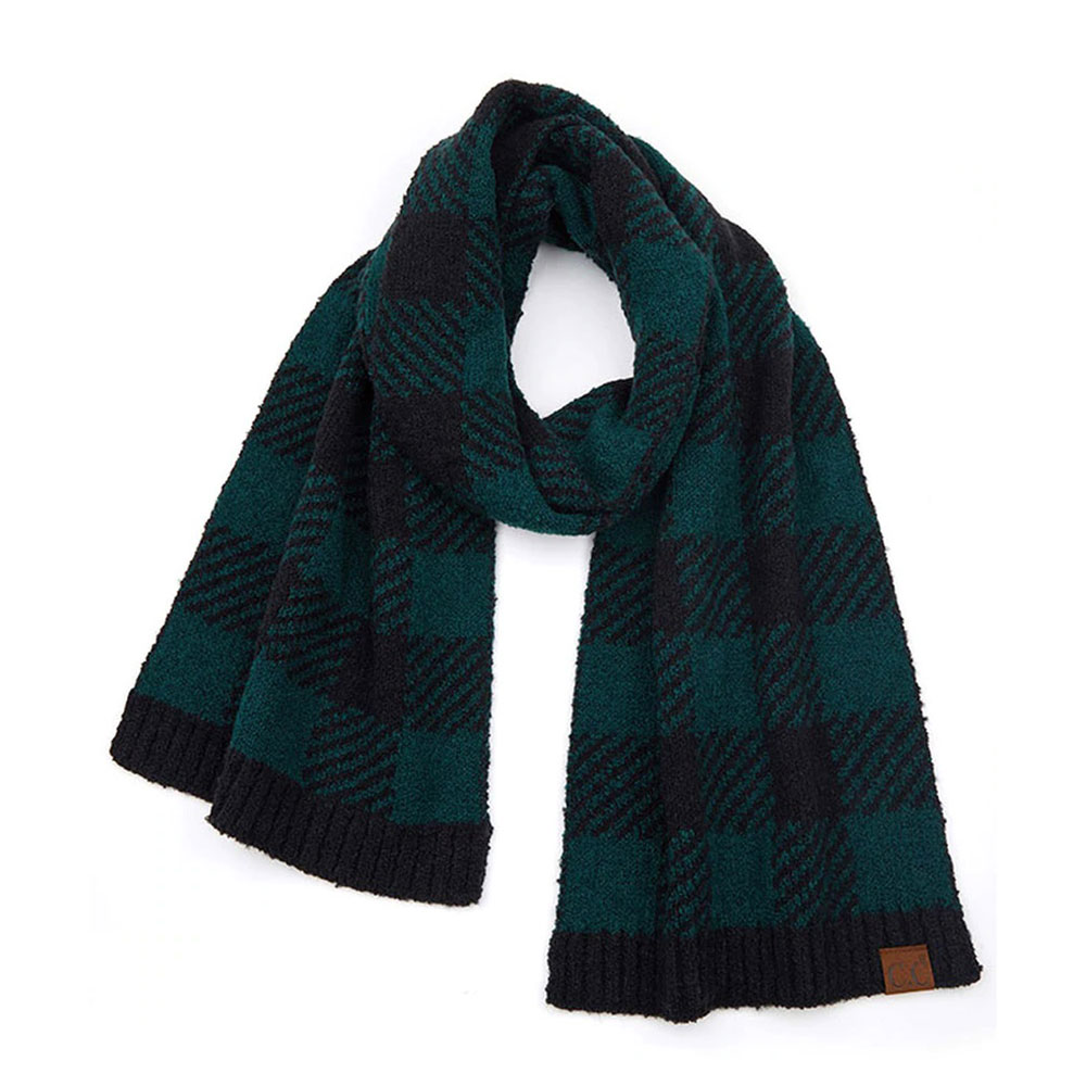 C.C Buffalo Check Jacquard Knit Scarf