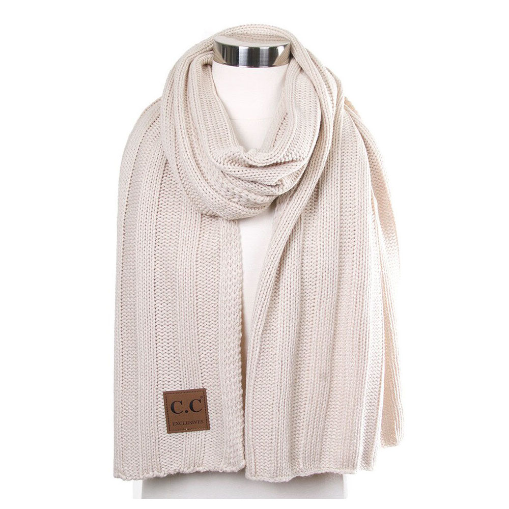 C.C Wide Ribbed Knit Oblong
