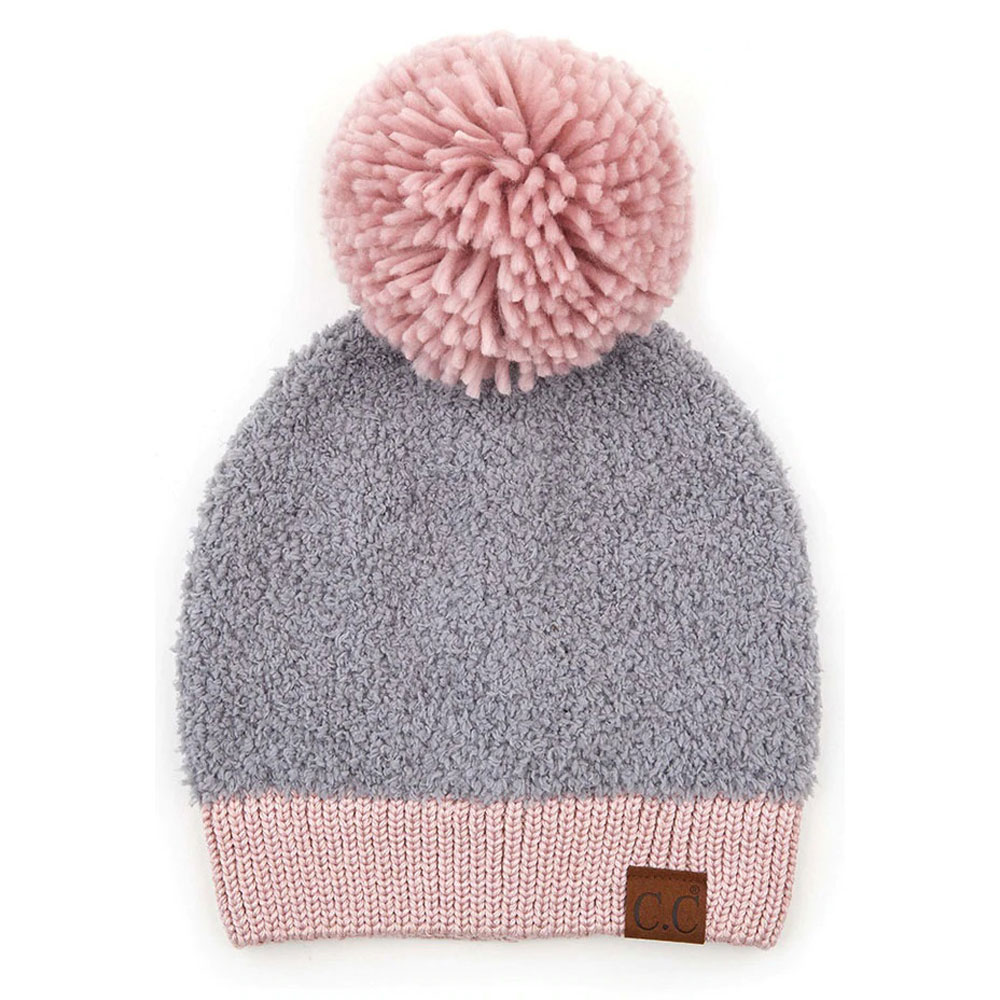 C.C Sherpa Beanie with Contrasting Colors
