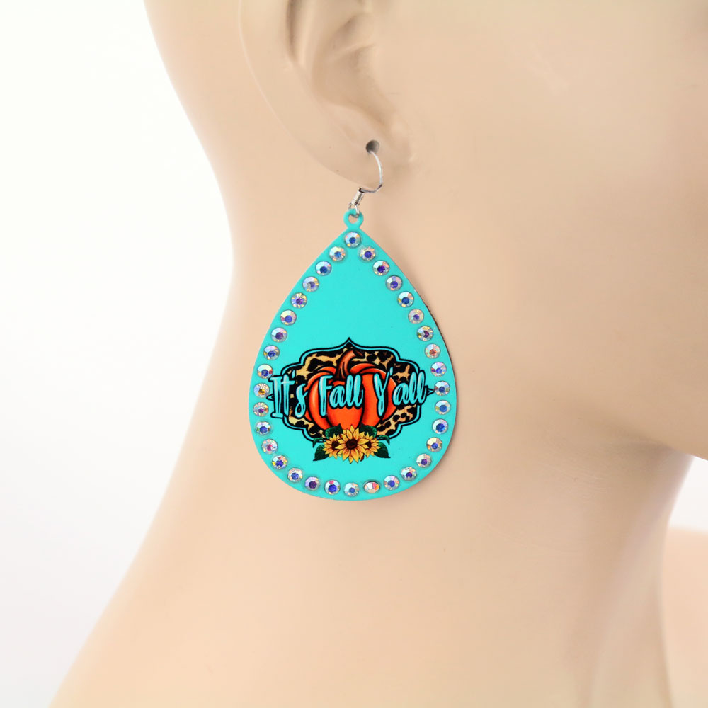 "It's Fall Y'all" Printed Dangle Earrings - Image 2