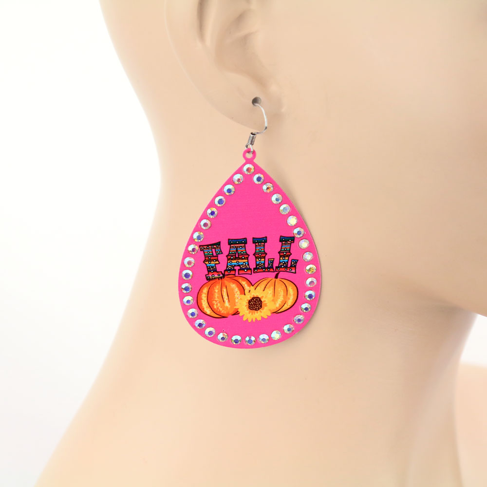 FALL Printed Dangle Earrings - Image 2