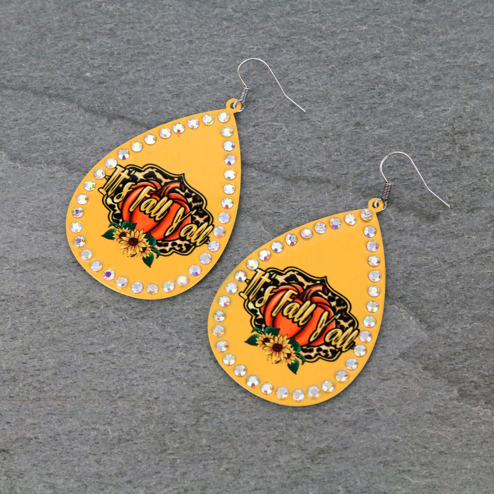 "It's Fall Y'all" Printed Dangle Earrings