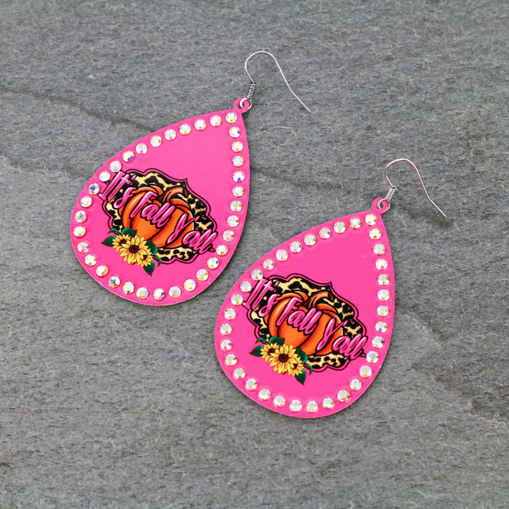 "It's Fall Y'all" Printed Dangle Earrings