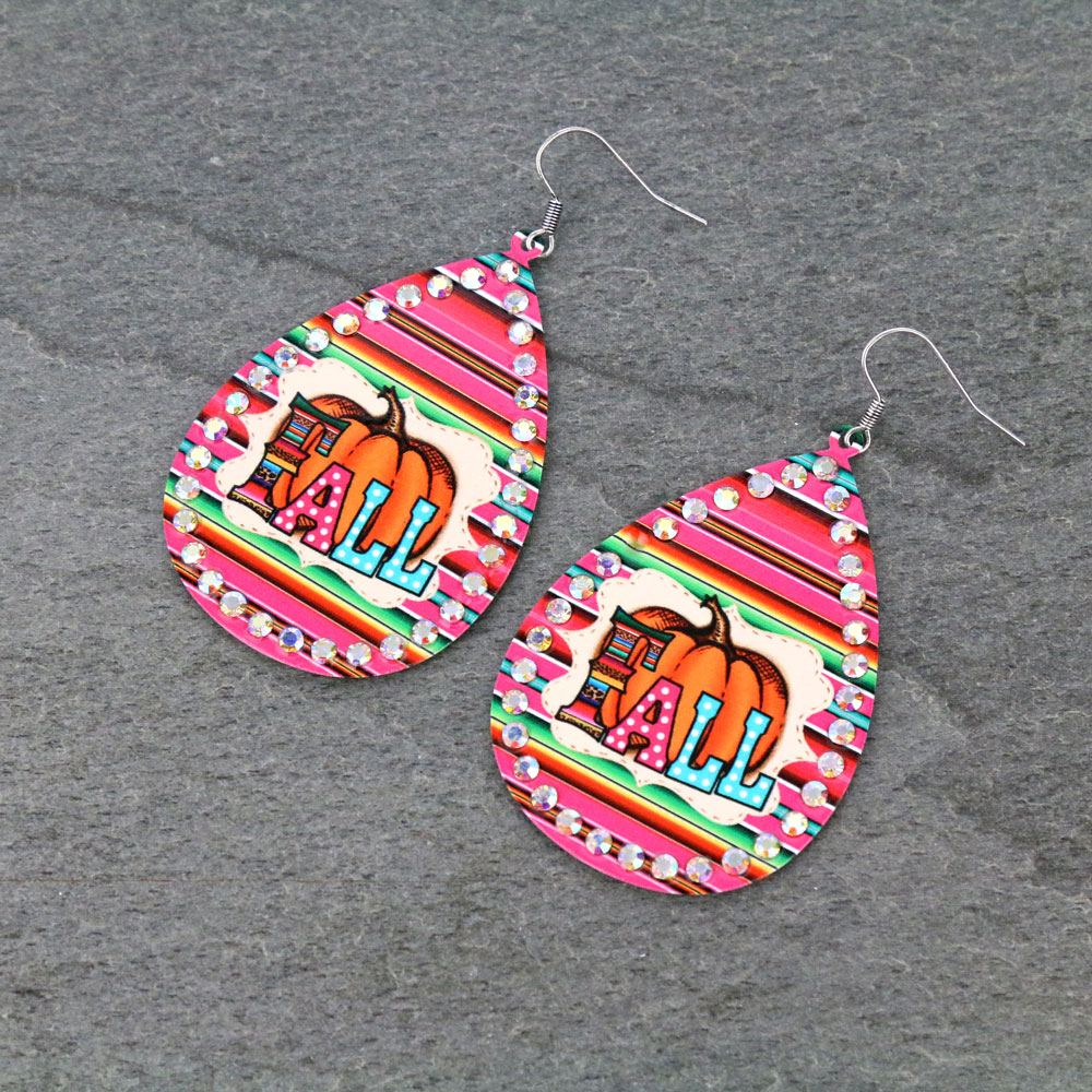 FALL Printed Dangle Earrings