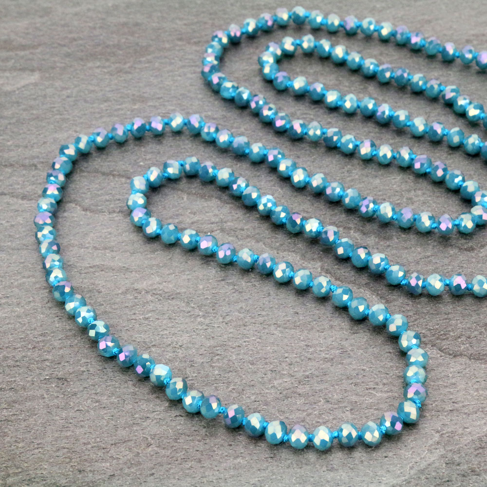 60" Endless Crystal Bead Necklace