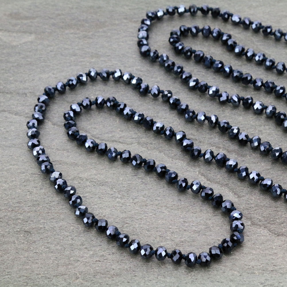 60" Endless Crystal Bead Necklace