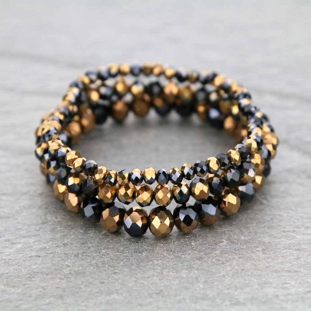 Small Crystal Bead Stackable Stretch Bracelet