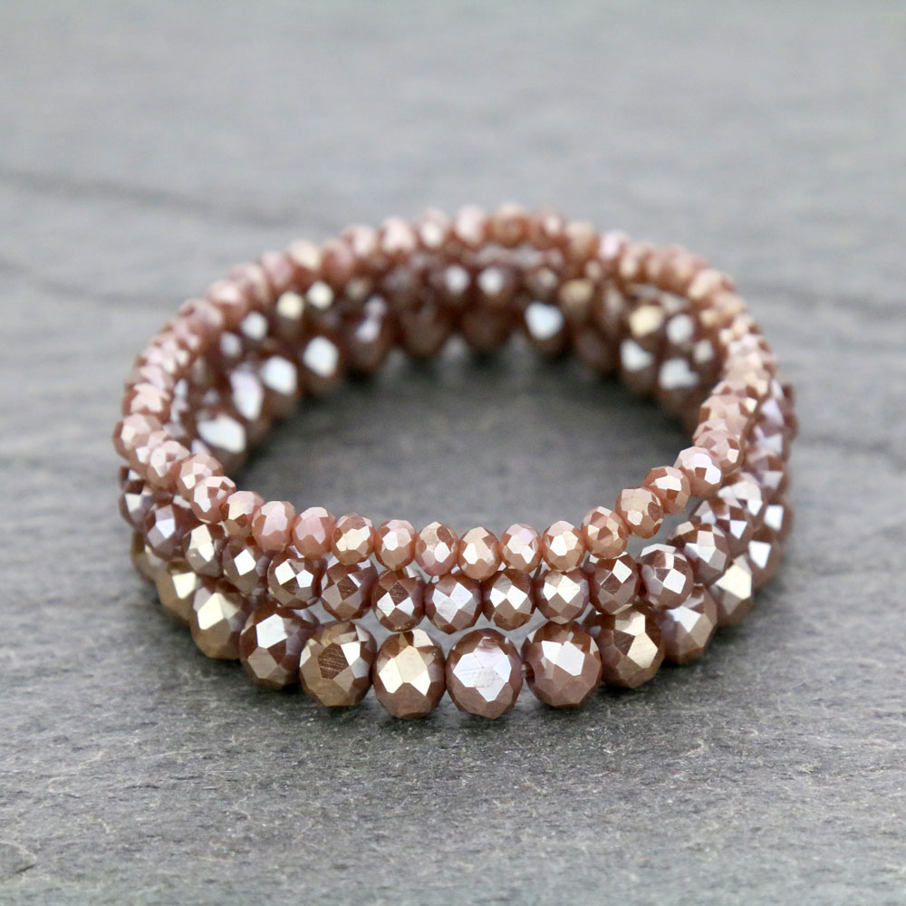 Small Crystal Bead Stackable Stretch Bracelet